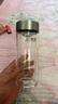 希诺玻璃杯单层加厚大容量家用办公泡茶杯子男车载水杯XN-6016L 400mL 实拍图