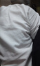 重磅纯棉短袖t恤男高档纯色印花休闲基础款内搭半袖打底衫 白色 M  105-125斤 实拍图