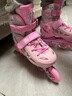 迪士尼溜冰鞋儿童可调节安全易学轮滑鞋旱冰鞋直排滑冰鞋粉冰雪送礼物 实拍图