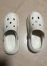 朴西奶酪踩屎感洞洞鞋女厚底凉鞋沙滩包头拖鞋外穿情侣 象牙白 39-40 实拍图