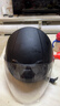 凤凰（Phoenix）新国标A类3C认证电动车摩托车头盔双镜片防雾防风保暖哑黑 男女四季通用电瓶车3/4半盔冬季安全帽 实拍图