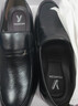 意尔康皮鞋秋季商务休闲套脚皮鞋舒适牛皮中老年爸爸鞋 97689W 黑色 41 实拍图