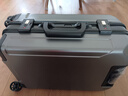 双星（doublestar）行李箱拉杆箱男次日达可登机箱大容量学生铝框密码箱旅行箱皮箱子 深灰色【加厚铝框可坐可踩】 20英寸  小型可上飞机-加厚箱体 实拍图