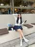 啄木鸟增高4cm德训鞋女2026年春夏季新款休闲阿甘鞋轻便网面小白运动鞋 白灰色【增高4CM】 37 (235mm) 实拍图