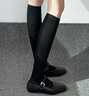 浪莎中筒袜子女春夏季丝袜JK裙透气学院风小腿袜ins潮黑色半截美腿袜 实拍图