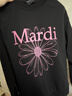 MARDI MOUNTAIN官方旗舰店韩国正品秋冬小雏菊花套头长袖女装卫衣上衣内搭打底衫 黑-粉菊 M 110-130斤（女士偏大，拍小一码） 实拍图
