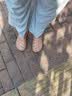 斯凯奇（Skechers）透气洞洞鞋女士外穿包头泡泡鞋舒适厚底软底凉拖鞋 实拍图