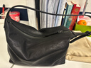 裘真【明星推荐】经典hobo包植鞣牛皮腋下通勤休闲饺子女包 黑色-小号（羊皮） 小包/大包 实拍图