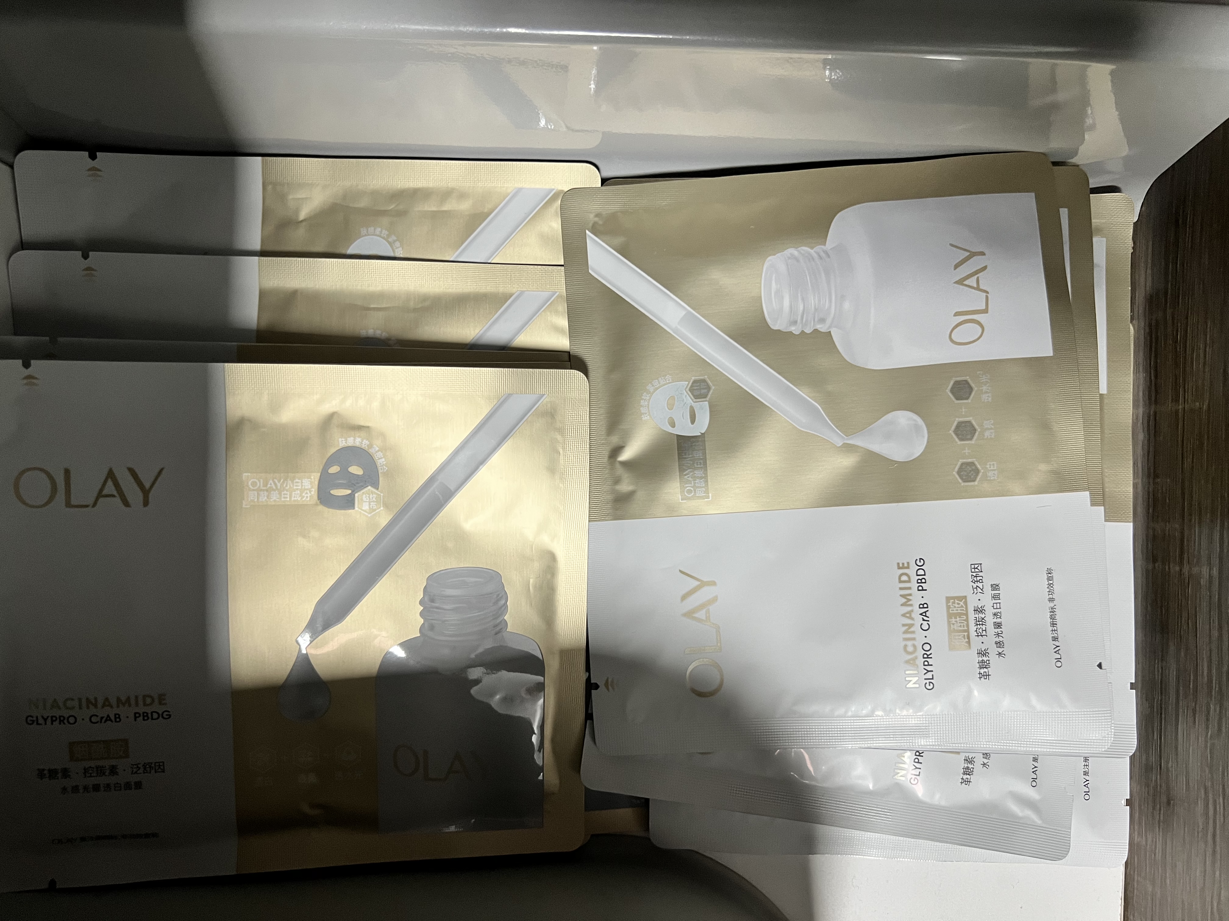 玉兰油（OLAY）面膜女美白抗糖小白瓶烟酰胺精华亮肤补水保湿紧致护肤品女友礼物 【抗糖美白】小白瓶面膜25片 实拍图