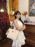 viney【彭小苒同款】牛皮托特包包女包单肩包生日母亲节礼物实用送妈妈 【米白】520送女朋友礼物高档品牌大容量手提包 实拍图