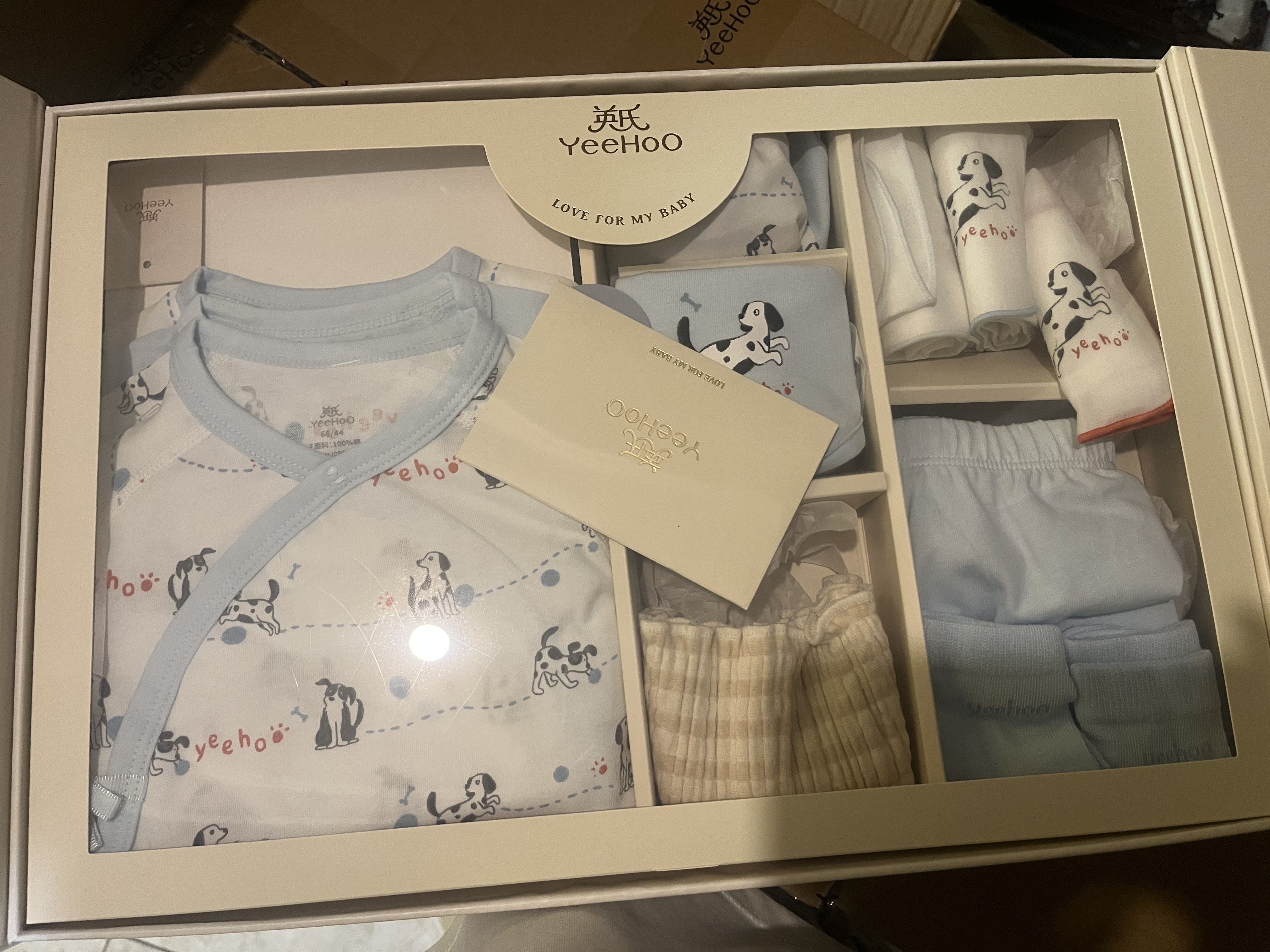 英氏（YEEHOO）婴儿礼盒高档新生儿衣服宝宝出生礼物抑菌纯棉送礼满月12件套 实拍图