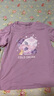 真维斯（Jeanswest）女装夏季薄款纯棉宽松短袖t恤女百搭体恤衫小清新印花圆领上衣JR 浅紫8310 XL 175/96A 实拍图