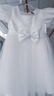 罗蒙毕业演出主持人礼服女童毕业白色公主裙生日花童钢琴 白色140 实拍图