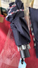 天堂伞 加大雨伞三折 晴雨两用商务伞经典格纹10骨大雨伞男女 藏青 实拍图