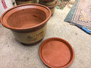 紫砂陶瓷花盆特大号花盆粗砂陶土大码陶瓷盆批发落地盆景花卉绿植 口径32cm 1个盆+托盘 实拍图