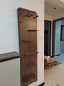镜子全身镜推拉可隐藏衣帽架一体试衣镜家用玄关壁挂洞洞板穿衣镜 实木-宽30X高120cm 胡桃色 （左右都可安装） 实拍图
