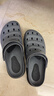 越南天然橡胶洞洞鞋男女凉鞋两用凉拖鞋情侣旅游度沙滩鞋 灰/黑色 44 实拍图