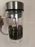 富光双层玻璃杯支持团购定制泡茶杯办公杯带把 大容量男女水杯子580ML 实拍图