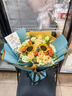 艾斯维娜鲜花速递向日葵混搭花束生日礼物全国同城配送 向日葵香槟韩式花束 实拍图