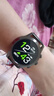 其他品牌高颜值LED手表时尚方形学生科技感超强夜光数字个性运动 太空白 实拍图