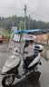 斯恋电动车雨棚可折叠雨棚收缩式防雨棚挡风板摩托车新款折叠式遮阳伞 天蓝色 [A8]车有后视镜款 实拍图