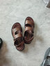 红蜻蜓凉鞋男鞋轻便拖鞋夏季牛皮沙滩鞋露趾透气两穿WTT22118J棕色42 实拍图