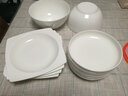 LICHEN景德镇骨瓷餐具米饭碗面碗纯白陶瓷汤碗多规格可选 7英寸窝盘 实拍图