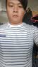 帝欧莱夫夏季男装短袖T恤男士圆领条纹半袖夏天男生冰丝t恤衣服男夏装潮流 白色 XL 实拍图