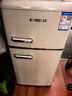 德姆勒（DEMULLER）118升复古冰箱小型大容量家用租房宿舍电冰箱 化妆品网红高颜值双门冰箱冷藏冷冻节能静音 118升【芝士白】上冷冻下冷藏 实拍图