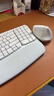 罗技（Logitech）Wave Combo 无线人体工学键鼠套装 垂直鼠标 无线蓝牙鼠标 办公键盘 无线键盘 蓝牙键盘 白色 实拍图