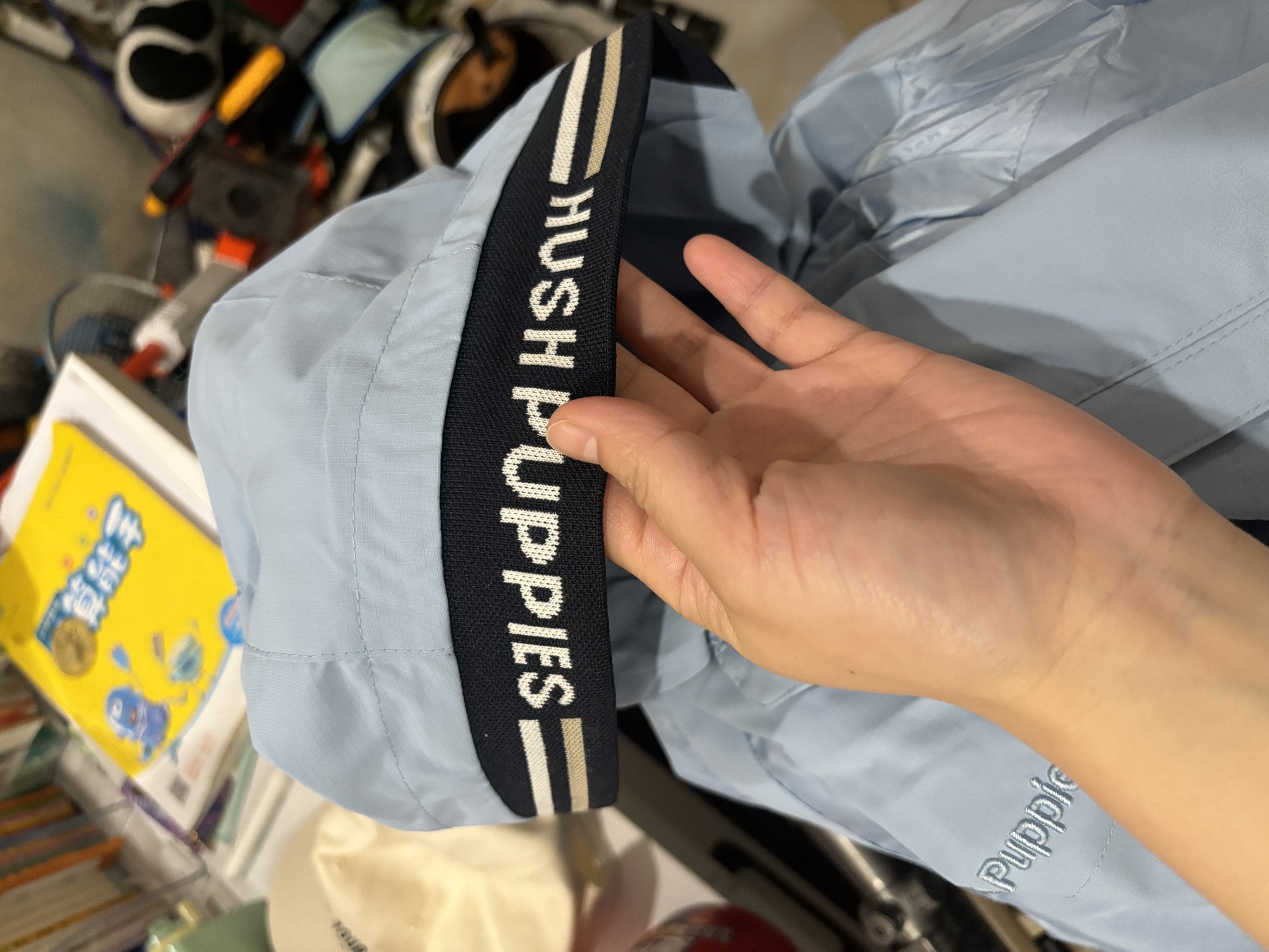 暇步士（Hush Puppies）童装男童三防夹克外套春季儿童户外山系运动连帽风衣 冰川蓝 160 实拍图