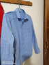 罗蒙（ROMON）牛津纺长袖衬衫男士弹力抗皱白衬衫舒适修身衬衣外套男蓝色L 实拍图