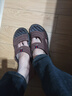 蜻蜓牌夏季真皮男士凉鞋真牛皮沙滩鞋皮凉鞋男软底防滑中年人爸爸鞋大码 黑色 43 实拍图