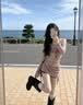 南木熊泳衣女泡温泉比基尼高级甜酷长袖罩衫3件套性感分体沙滩度假泳装 粉棕波点3件套【80-115斤】 实拍图