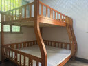 临稚胡桃木 儿童上下床实木高低床双层床上下铺床两层木床子母床 爬梯款 上铺宽1.6米下铺宽1.8米 实拍图