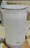 美的（Midea）电热水壶家用烧水壶泡茶0涂层食品级304不锈钢自动断电双层防烫全钢无缝1.5L大容量 MK-HJ1566 实拍图