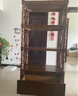 千美居  美式书架落地实木组合书柜书橱厨房置物架欧式家用收纳展示架 浅咖啡二层70*36*94 实拍图
