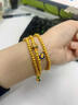 宝蒂兹（Potticy）满堂彩古法黄金手链 999足金三圈葫芦福袋手串项链送女友节日礼物 【古法满堂彩三圈手链】 HJS1569 实拍图