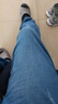 真维斯（Jeanswest）牛仔裤男2026夏季青年男士宽松直筒长裤弹力休闲长裤浅蓝薄款34 实拍图
