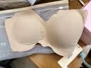 ubras【2件装】无尺码免拆V领内衣女背心美背粉底液色文胸透气无痕隐形 柔灰紫色+燕麦奶色 实拍图