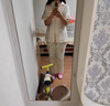 猫人2026年新款棉纱睡衣三件套女夏季短袖长裤短裤春夏全棉家居服妈妈 洋菊花米肤色 XL 实拍图