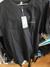 回力（Warrior）纯棉t恤男夏季新款重磅运动上衣男士潮流短袖宽松体恤 黑色 5XL 实拍图