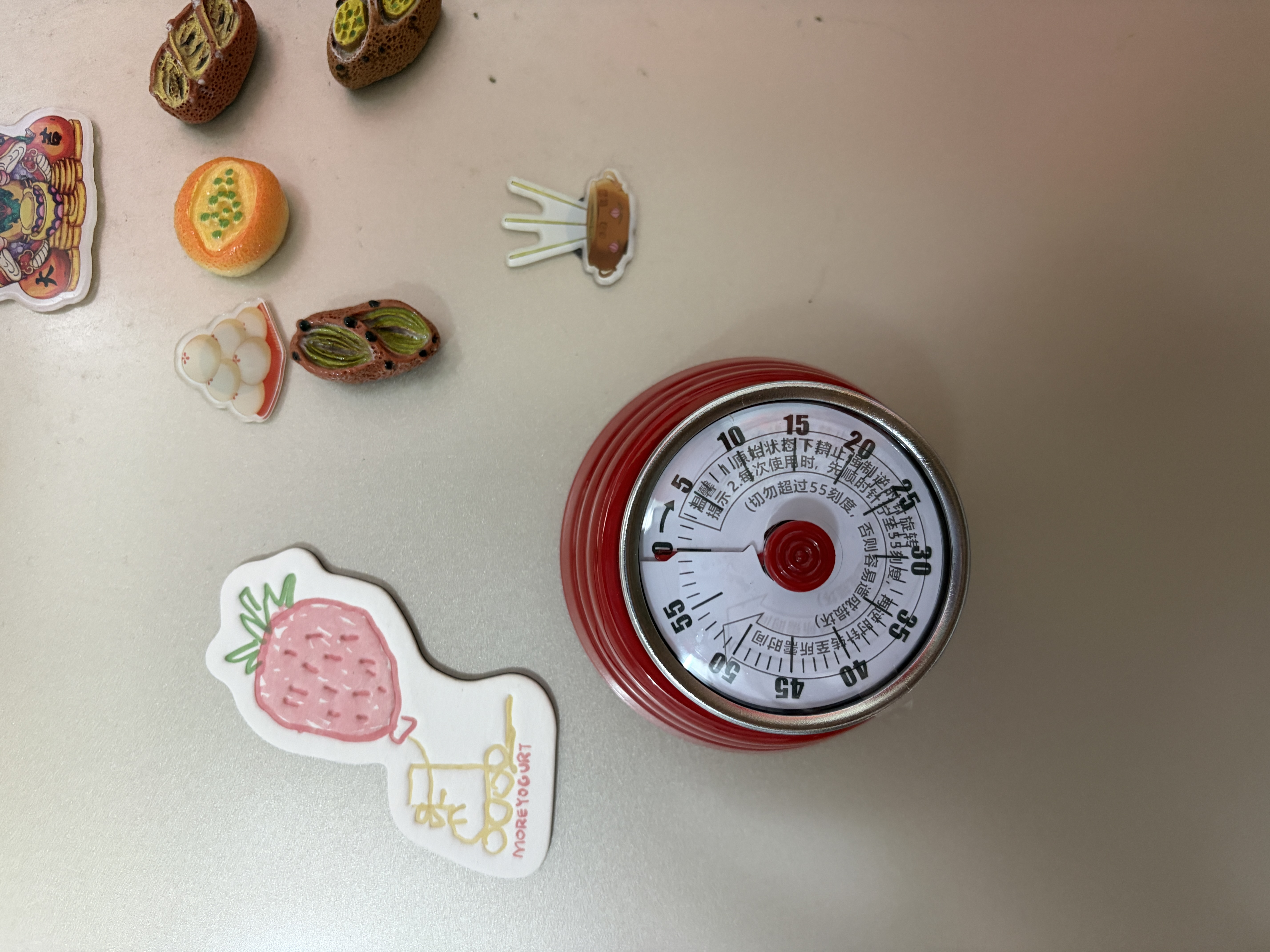 德明厨房计时器不锈钢机械式倒计时提醒器放水磁吸冰箱贴小闹钟定时器 实拍图