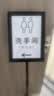 百舸（BAIGE）指示牌立式引导牌 水牌立牌展示架不锈钢 标识牌升降旋转广告牌会议车间仓库货位牌 黑色A4直角 CW870284 实拍图