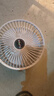 伸缩折叠小风扇家用静音充电型办公台式USB桌面宿舍大风力无线夏台面落地两用折叠电风扇 象牙白【充电款】3档调节-超静音设计 实拍图