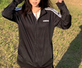 adidas休闲舒适三条纹立领夹克外套男装秋季阿迪达斯官方轻运动   黑色/白（推荐选大一码）   M 实拍图