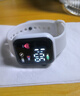 其他品牌高颜值LED手表时尚方形学生科技感超强夜光数字个性运动 太空白 实拍图