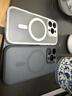 亿色适用苹果16pro手机壳iPhone16pro保护套磁吸超薄镜头全包气囊防摔壳magsafe无线充电男黑边半透黑 实拍图