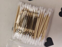 双头100支装棉签木棒化妆棉棒棉花掏耳朵棉球脱卸妆棉棒圆头 棉签:100支装（热销爆款） 包 实拍图