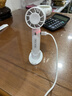 电风扇手持小风扇便携式USB涡轮高速风扇三档学生办公室桌面手机支架可充电户外 【充电款】白色 实拍图